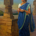Figurative oil painting titled 'Arpan', 60x36 inches, by artist Ramesh Nanware on Canvas