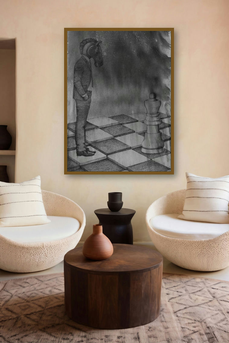 Art Of War 2 (The Unconventional Game) by artist Manish Solanki displayed in a Contemporary gallery