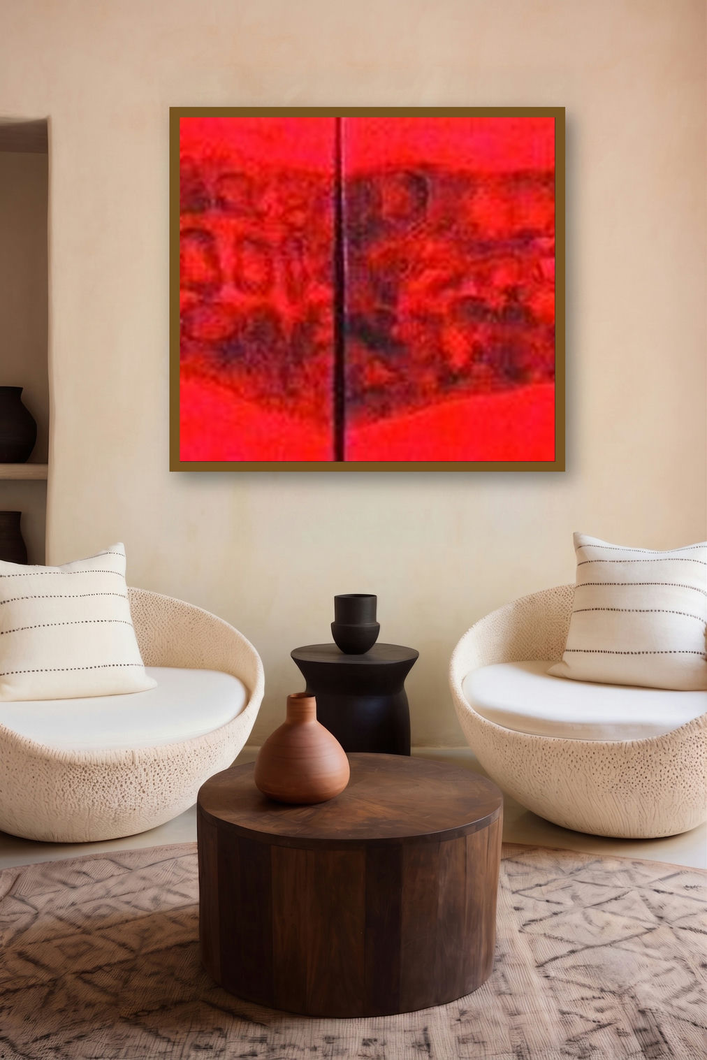 Assam Agro (The Great Divide) by artist Raj Kumar Mazinder displayed in a Luxury gallery