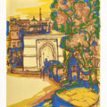 Cityscape serigraphs painting titled 'Astodia Darwaza', 30x24 inches, by artist Vrindavan Solanki on Paper