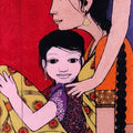Figurative acrylic painting titled 'Attachment', 36x12 inches, by artist Rahul Mhetre on Canvas