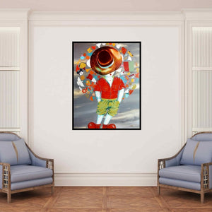 In-situ view of Shiv Kumar Soni's 'The Aureole Of Childhood' painting in a room