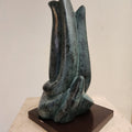 Auspicious' contemporary Fiberglass sculpture by artist Renu Khandelwal, 16x8 inch, on fiberglass