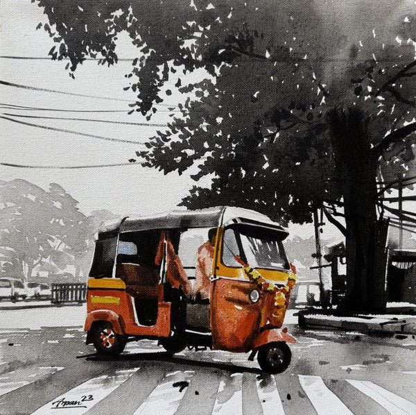 Auto Rickshaw painting by Arpan Bhowmik