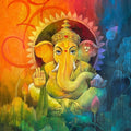 Avaneesh' religious oil painting by artist Namdev M Patil, 42x35 inch, on canvas