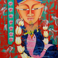 contemporary acrylic oil painting titled 'Avatar', 32x24 inches, by artist Deepali Mundra on canvas