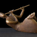 Religious sculpture titled 'Awaiting The Arrow', 16x20x8 inches, by artist Rajendra Pradhan on Bronze