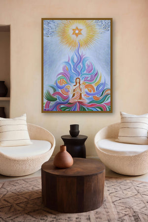 Awakened (Awakening Within) by artist Manju Lamba displayed in a Curated gallery