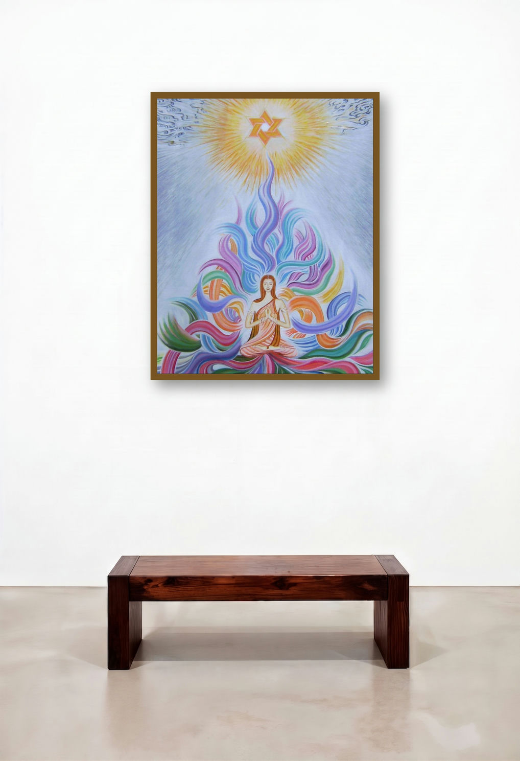 Awakened (Awakening Within) by artist Manju Lamba displayed in a Modern Foyer