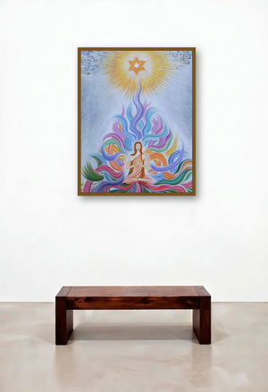 Awakened (Awakening Within) by artist Manju Lamba displayed in a Modern Foyer