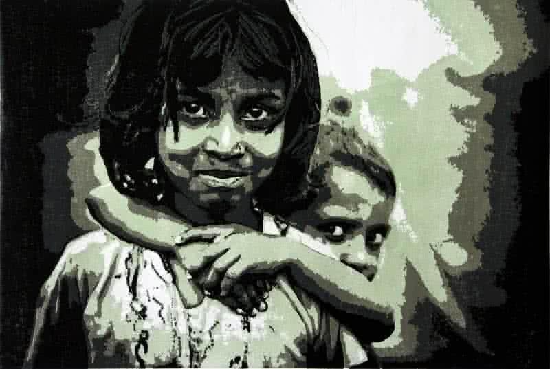 Figurative printmaking titled 'Baali And Shambhu', 18x26 inches, by artist Tapan Madkikar on Paper