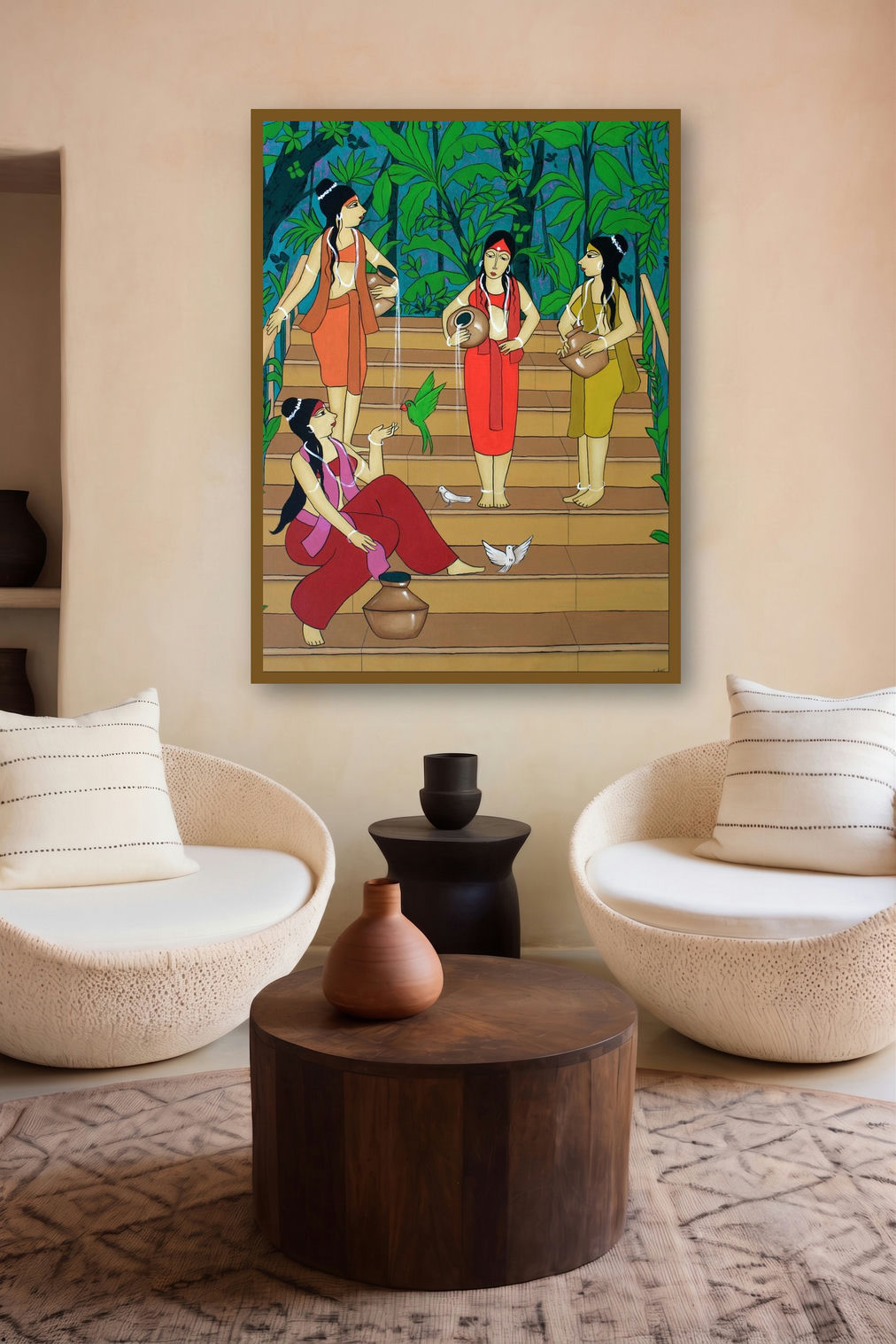 Babble (A Moment of Tranquility**) by artist Chetan Katigar displayed in a Modern gallery