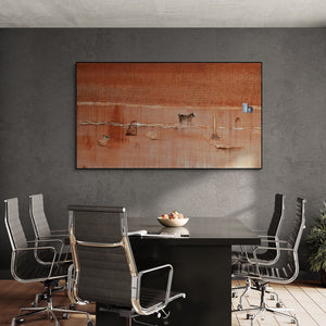 In-situ view of Ashish Kushwaha's 'Back To Genesis' painting in a room