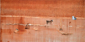 contemporary acrylic painting titled 'Back To Genesis', 84x48 inches, by artist Ashish Kushwaha on Canvas