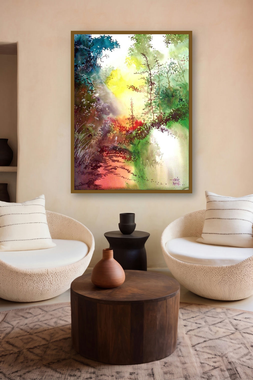 Back To Jungle by artist Anil Nene displayed in a Contemporary gallery
