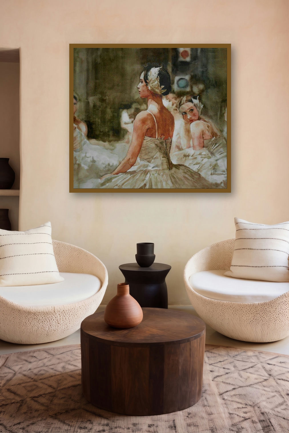 Ballet Dancer by artist Dr Uday Bhan displayed in a Designer gallery