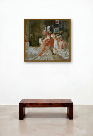 Ballet Dancer by artist Dr Uday Bhan displayed in a Art Deco Home Office