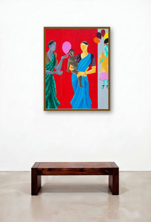 Balloon For The Baby artist by artist Abhiram Bairu displayed in a Eclectic Dining Room