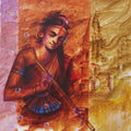 Religious oil painting titled 'Banaras Beauty 1', 36x26 inches, by artist Pradeep Kumar on Canvas