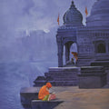 Banaras Ghat painting by Kamal Rao