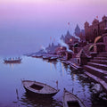 'Banaras Series 3' religious acrylic painting by artist Siddharth Gavade, 26x34 inch, on canvas