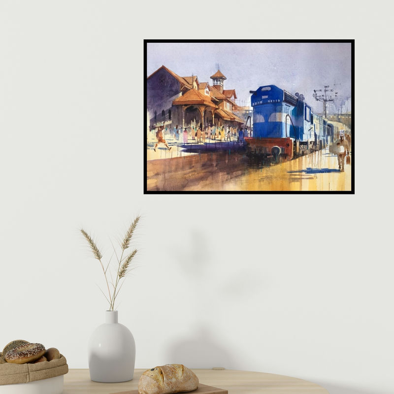 In-situ view of Bijay Biswaal's 'Bandra Special' painting in a room