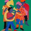 Bandwallas 2' figurative acrylic painting by artist Prasanta Acharjee, 20x16 inch, on canvas