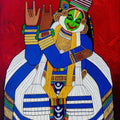 Religious acrylic painting titled 'Basuri Krishna', 42x24 inch, by artist Prashantt Yampure on Canvas