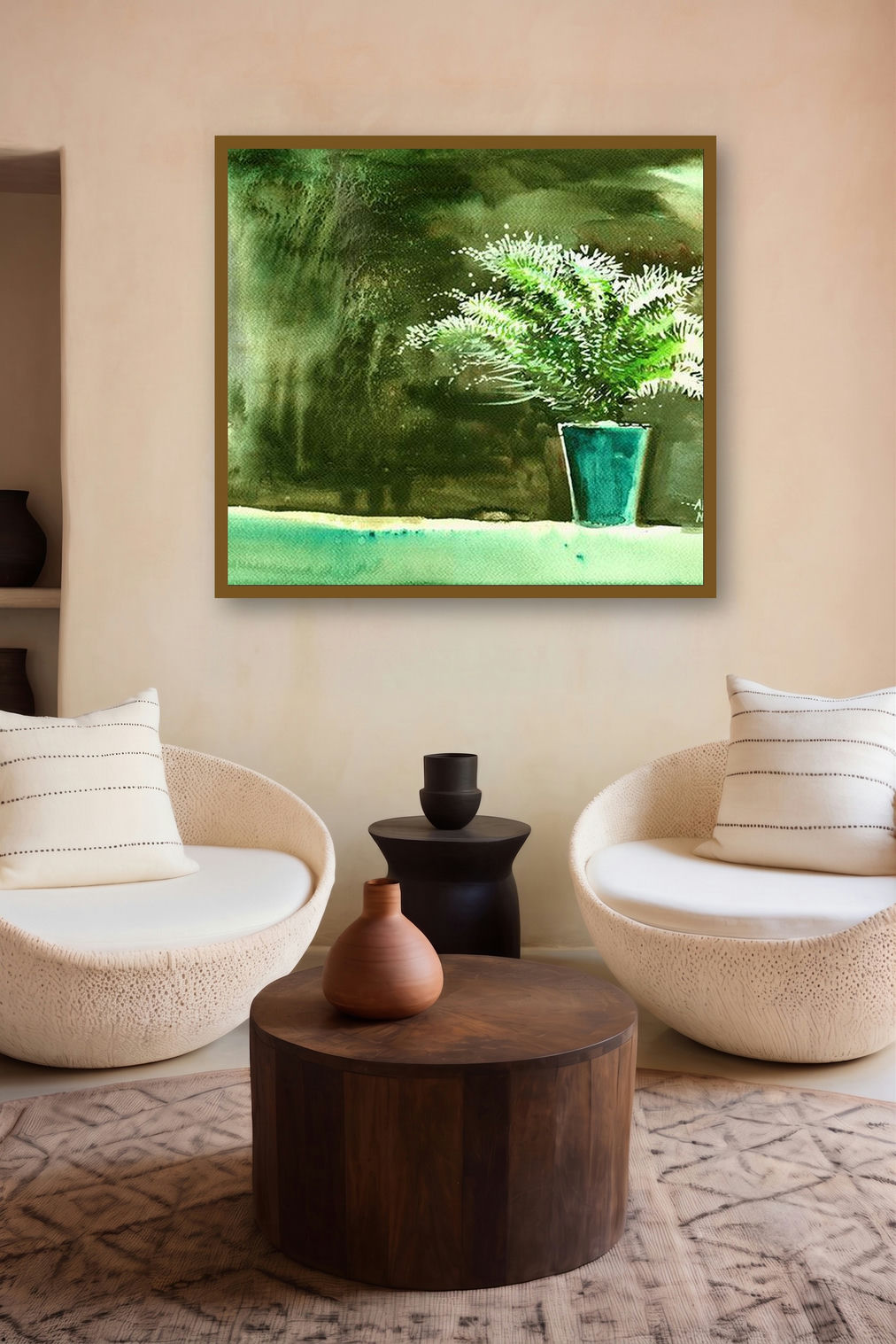 Bay Window Plant by artist Anil Nene displayed in a Luxury gallery