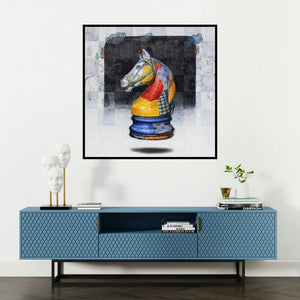 'Beautiful Memory 7' painting by Ramchandra Kharatmal shown on a wall in a furnished room.