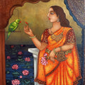 'A Beautiful Morning' figurative acrylic painting by artist Piyali Sarkar, 32x30 inch, on canvas