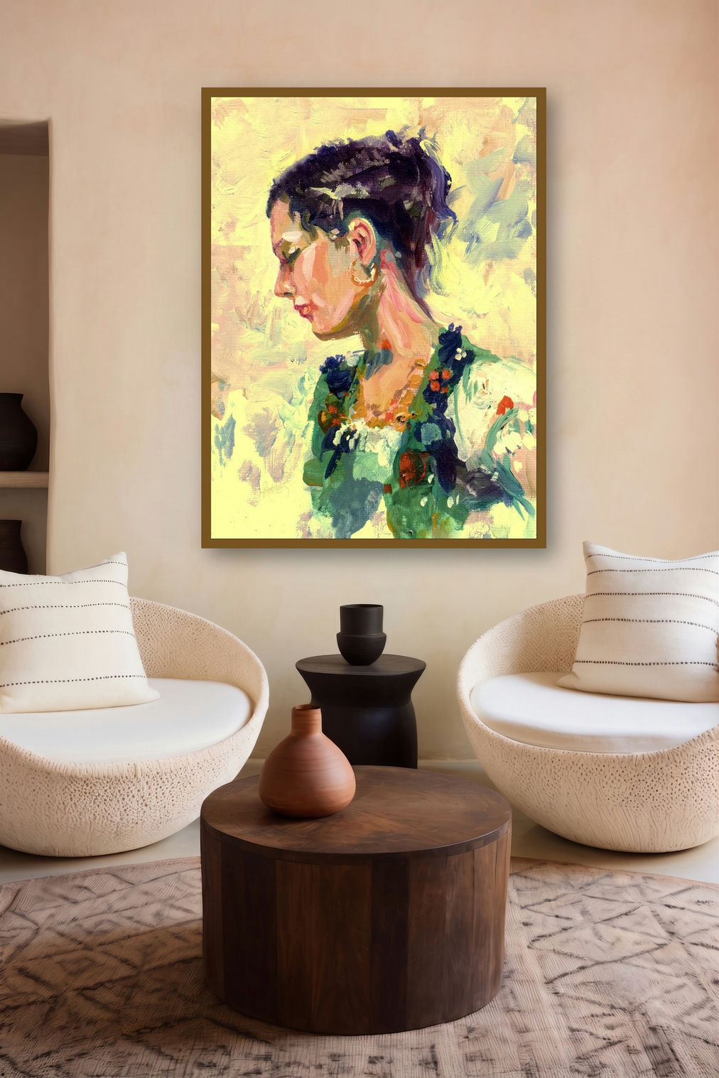 Beauty 01 by artist Raviraj Kumbhar displayed in a Modern gallery