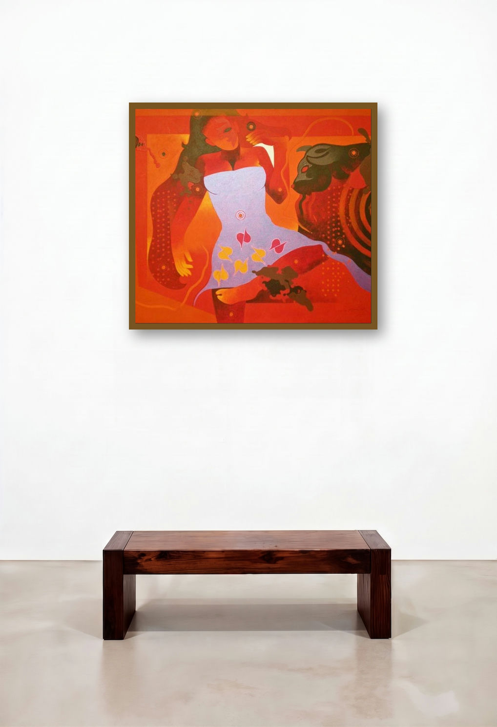 Beauty Beast Ii (Beauty and Beast II) by artist Ranjit Singh displayed in a Coastal Hallway