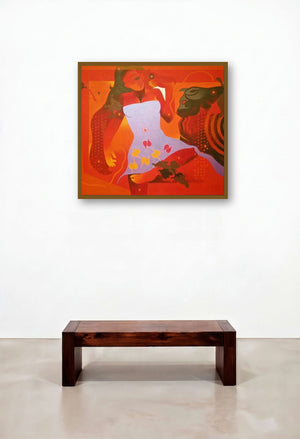 Beauty Beast Ii (Beauty and Beast II) by artist Ranjit Singh displayed in a Coastal Hallway