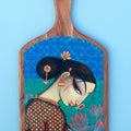 Beauty Face 1' figurative acrylic painting by artist Varsha R Kharatmal, 17x9 inch, on wooden board