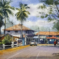 Landscape watercolor painting titled 'Beauty of Konkan', 12x8 inches, by artist Niketan Bhalerao on Paper