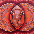 The Beginning Series 1' religious acrylic painting by artist Nitu Chhajer, 30x40 inch, on canvas