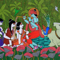 Beloved 2' religious acrylic painting by artist Chetan Katigar, 38x61 inch, on canvas