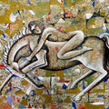 Between Form And Essence' nude acrylic painting by artist Ranjith Raghupathy, 42x52 inch, on canvas