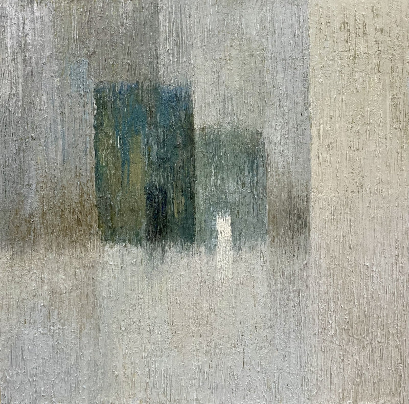 Between Real And Imagined 2' abstract oil painting by artist Gayatri Deshpande, 18x18 inch, on canvas