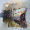 Between Real And Imagoned 2' seascape oil painting by artist Ajay Deshpande, 48x48 inch, on canvas