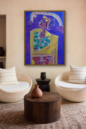 Bhagoriy Series 21 (Celestial Being) by artist Anup Shrivastav displayed in a Contemporary gallery