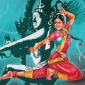 Expressionist oil painting titled 'Bharatanatyam is a classical dance from', 18x24 inches, by artist RAGUNATH on Canvas