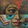 Bhavya 1' religious acrylic painting by artist Shyamsundar Achary, 24x24 inch, on canvas