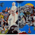 Figurative acrylic painting titled 'Bhopal Gas Tragedy', 72x48 inches, by artist Mahesh  Pal Gobra on canvas