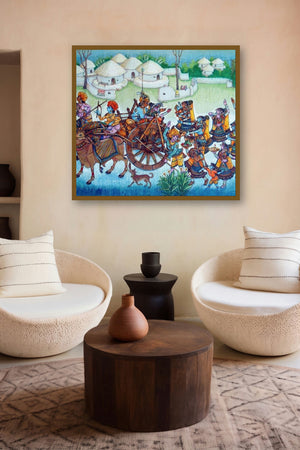 Bidayi (A Festive Journey) by artist Anand Sonar displayed in a Museum Style gallery