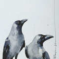 Animals watercolor painting titled 'Bird 8', 7x6 inches, by artist Raju Sarkar on Paper