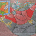 Figurative acrylic painting titled 'Bird Watcher', 36x48 inches, by artist Satyajeet Shinde on Canvas