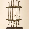 Animals  sculpture titled 'Birds 1', 38x20 inch, by artist Rohan Pawar on Brass