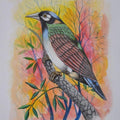 Animals postercolor painting titled 'Birds 157', 12x9 inches, by artist Santosh Patil on Paper